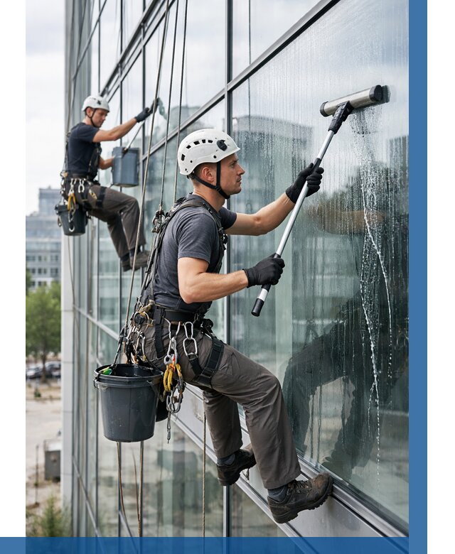 Мойка витражей альпинистами в Мурманске от 720 р. под ключ|ВЫСОТНИК-Мрм