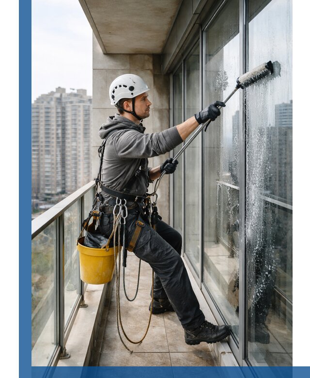 Профессиональная мойка балконного остекления в Мурманске