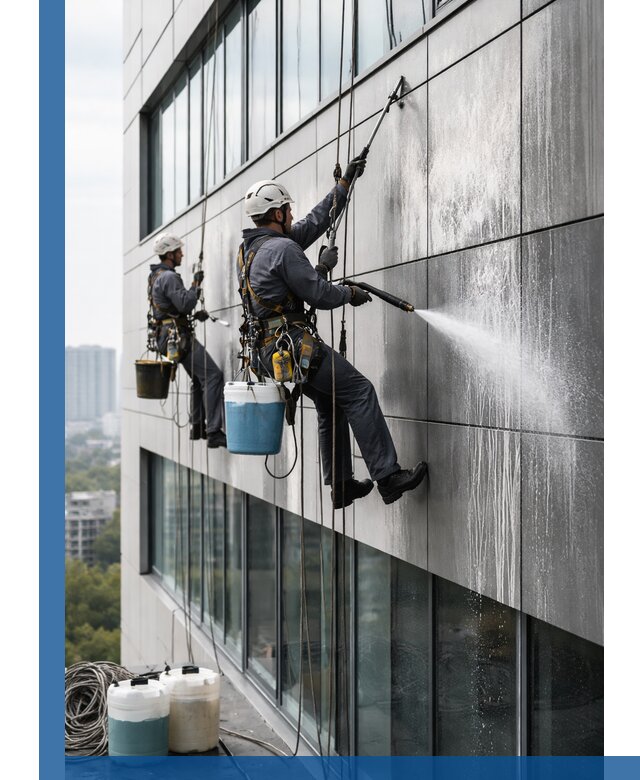 Профессиональная мойка вентилируемых фасадов в Мурманске