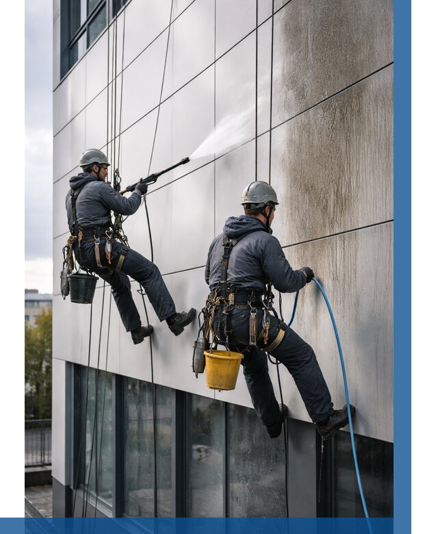 Мойка фасада из композита в Мурманске по цене от 308 р. | ВЫСОТНИК-Мрм