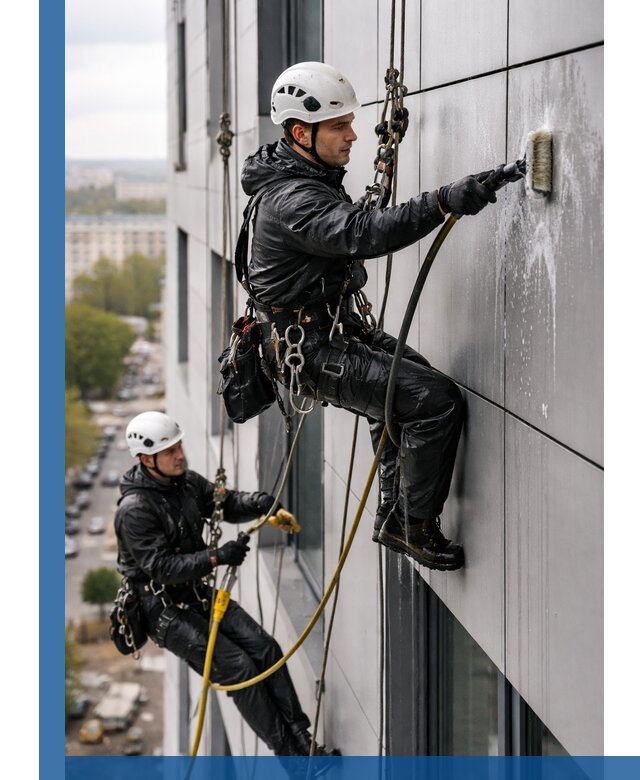 Профессиональная мойка фасада из композита в Мурманске