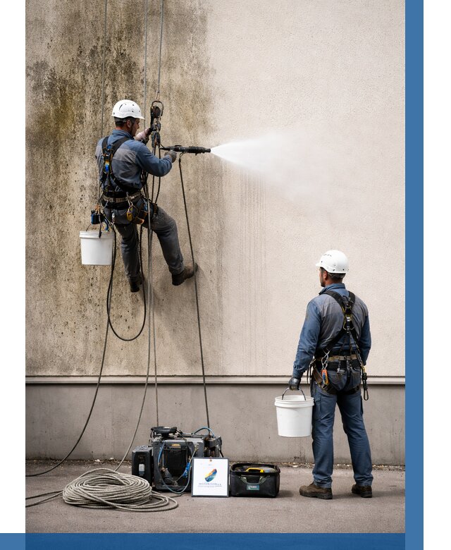 Очистка фасада от плесени в Мурманске от 308 р. | ВЫСОТНИК-Мрм