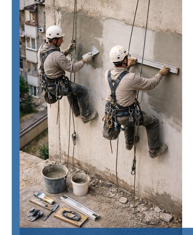 Комплексный ремонт штукатурного фасада с гарантией в Мурманске