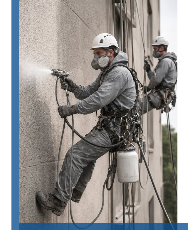 Безвоздушная покраска фасадов зданий в Мурманске профессионально