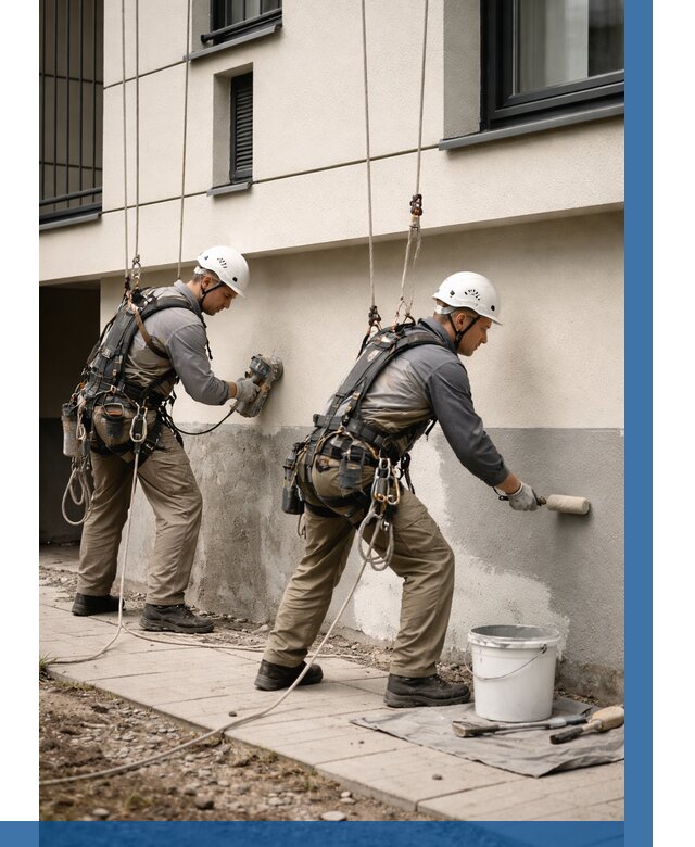 Окраска цоколя здания в Мурманске от 463 р. под ключ | ВЫСОТНИК-Мрм