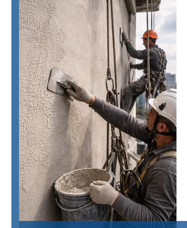 Декоративная штукатурка фасада с утеплением и защитой в Мурманске