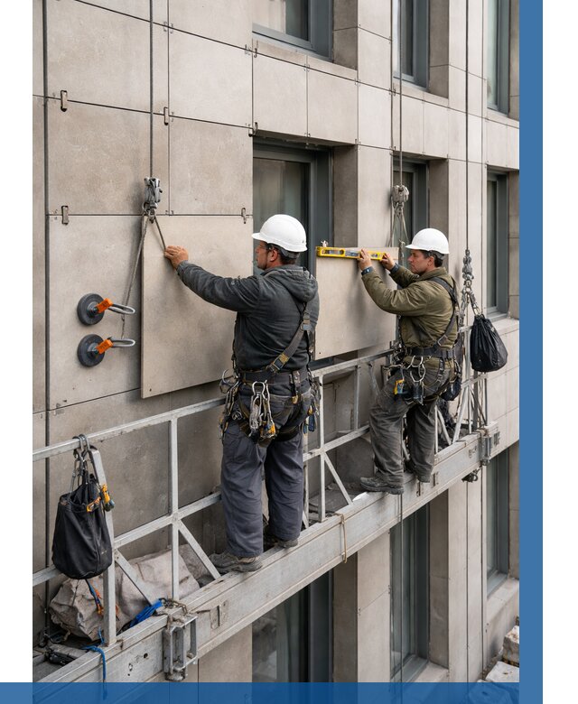 Монтаж керамогранита на фасад в Мурманске от 2571 р. | ВЫСОТНИК-Мрм