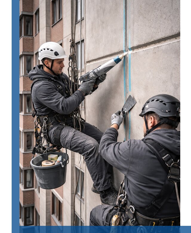 Вторичная герметизация швов фасада и кровли в Мурманске