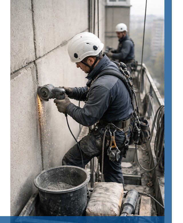 Штробление межпанельных швов в Мурманске от 1234 р. | ВЫСОТНИК-Мрм