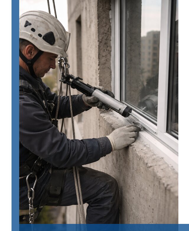 Герметизация оконных швов снаружи в Мурманске профессионально