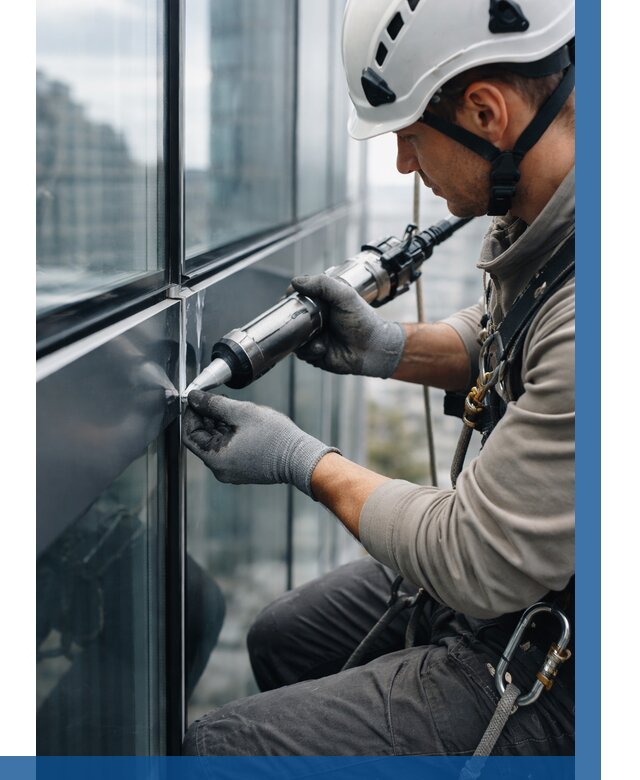 Герметизация стыков витража в Мурманске от 1234 р. | ВЫСОТНИК-Мрм