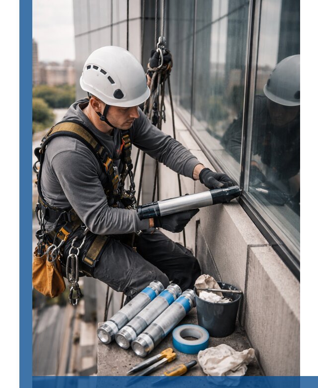Герметизация стыков витража в Мурманске для герметичных фасадов