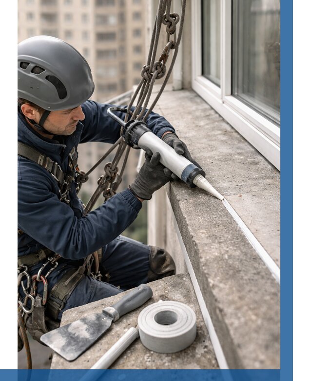 Герметизация балконного козырька в Мурманске от 4627 р. | ВЫСОТНИК-Мрм