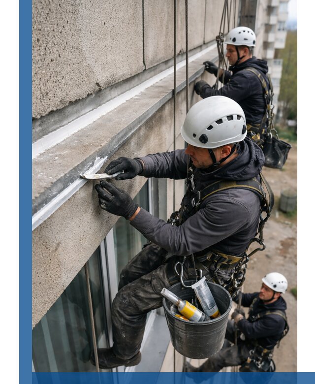 Герметизация примыкания балкона в Мурманске под ключ с гарантией