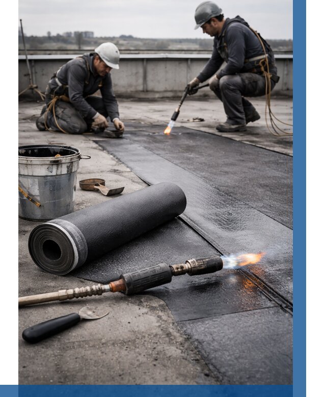 Ремонт рулонной кровли в Мурманске от 668 р. | ВЫСОТНИК-Мрм