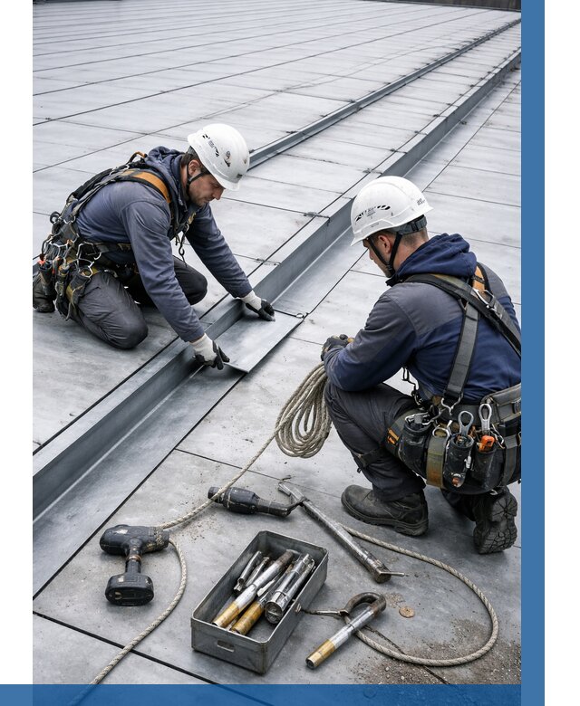 Ремонт фальцевой кровли в Мурманске от 720 р. | ВЫСОТНИК-Мрм