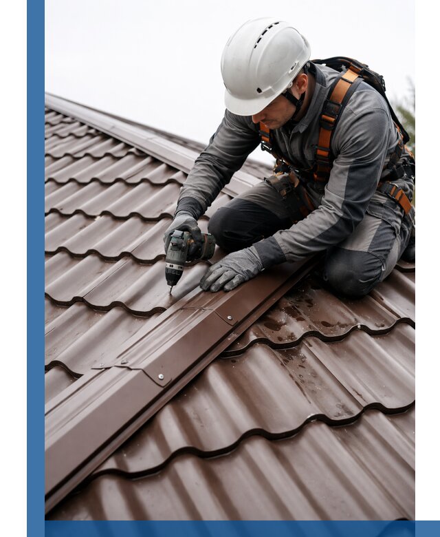 Ремонт металлочерепицы на крыше в Мурманске профессионально