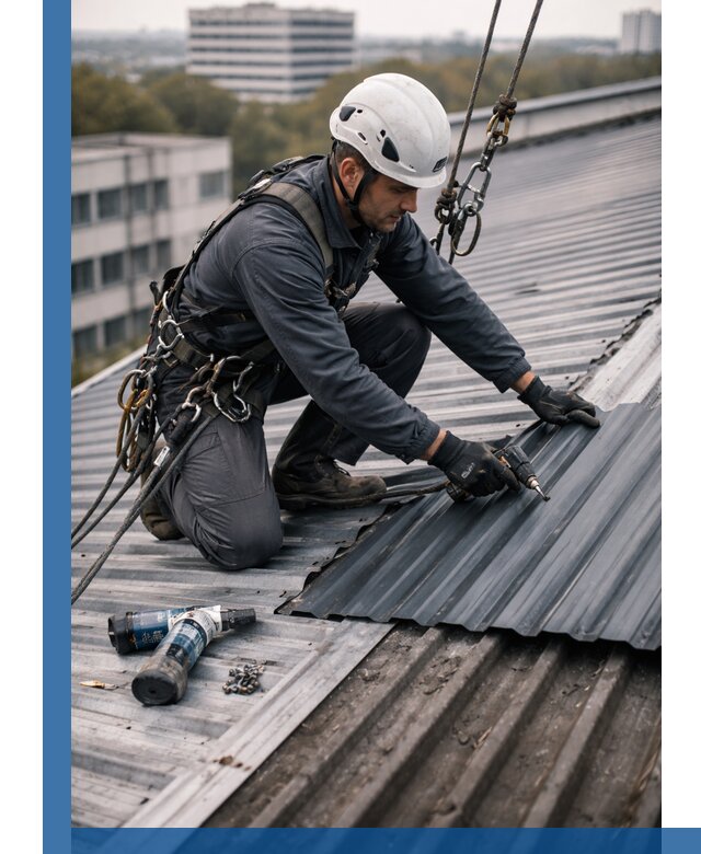 Ремонт профнастила на кровле в Мурманске, работы под ключ