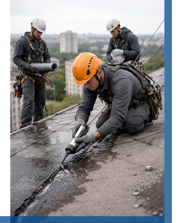 Устранение протечек кровли в Мурманске от 12338 р. | ВЫСОТНИК-Мрм