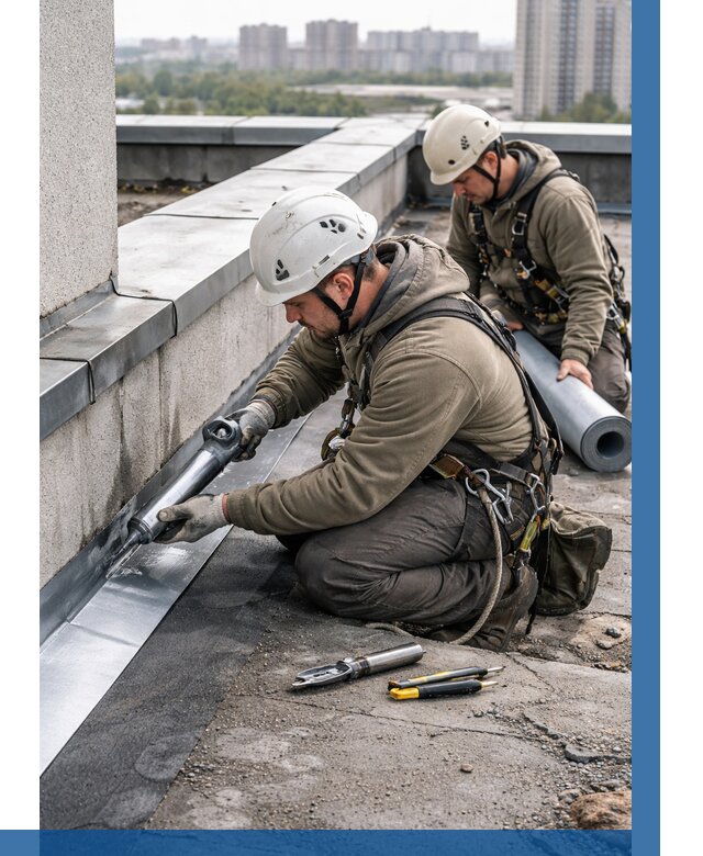 Ремонт кровельных примыканий в Мурманске от 1234 р. | ВЫСОТНИК-Мрм