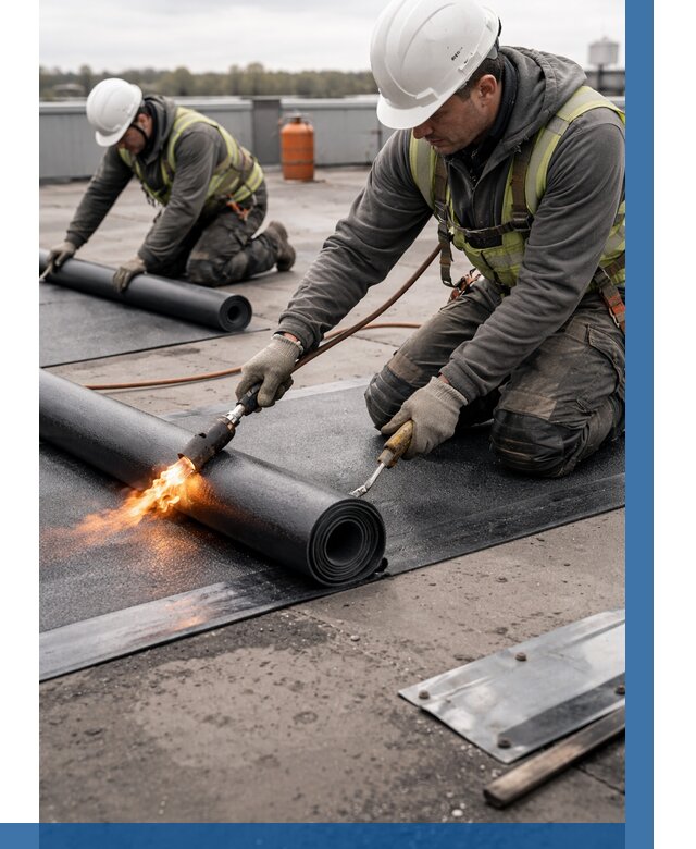 Монтаж наплавляемой кровли в Мурманске от 874 р. — ВЫСОТНИК-Мрм