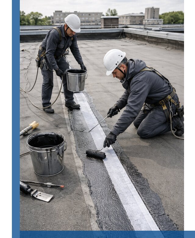 Гидроизоляция кровли мастикой в Мурманске надежная защита