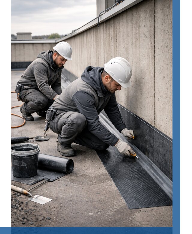 Гидроизоляция примыканий на кровле в Мурманске от 925 р. | ВЫСОТНИК-Мрм