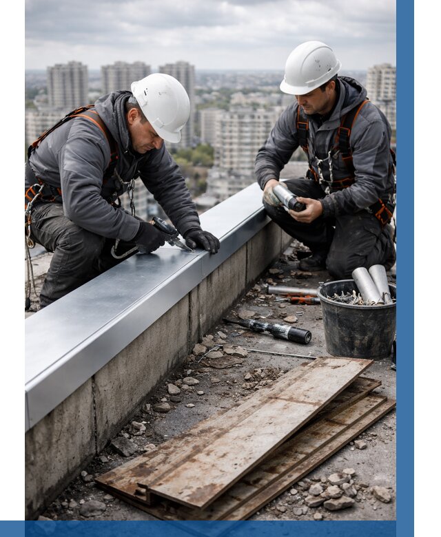 Замена парапетных крышек под ключ в Мурманске от 1234 р. | ВЫСОТНИК-Мрм