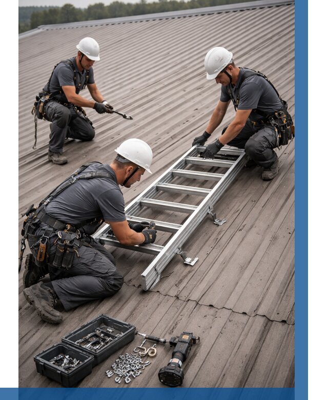 Монтаж кровельной лестницы в Мурманске от 4627 р. | ВЫСОТНИК-Мрм