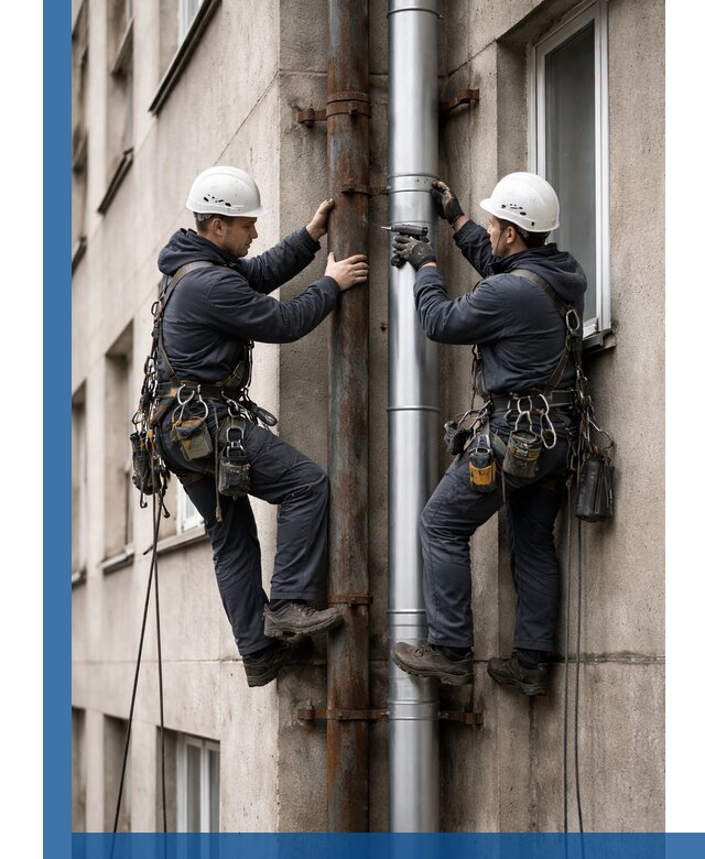 Замена водосточных труб в Мурманске: монтаж и демонтаж под ключ