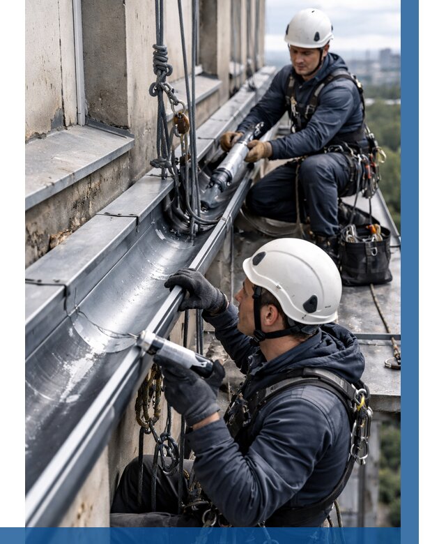 Ремонт водосточных желобов в Мурманске от 6683 р. | ВЫСОТНИК-Мрм