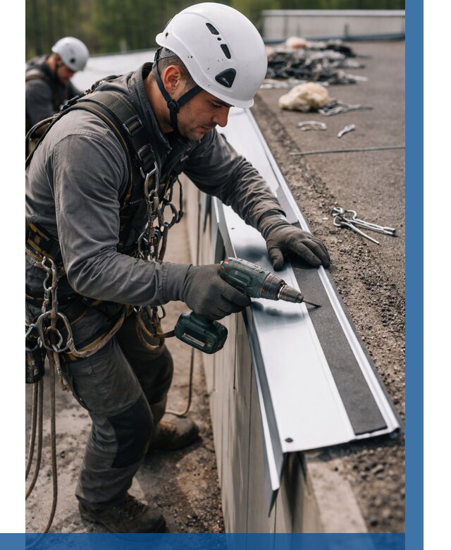 Монтаж капельника на кровле в Мурманске от 308 р. | ВЫСОТНИК-Мрм