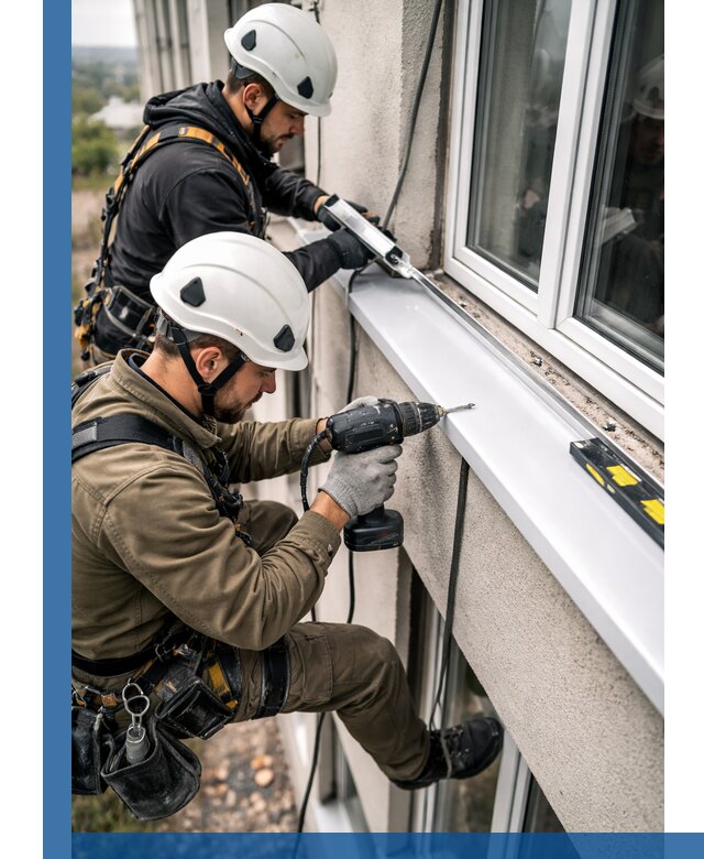 Профессиональный монтаж оконных отливов и отведения воды в Мурманске