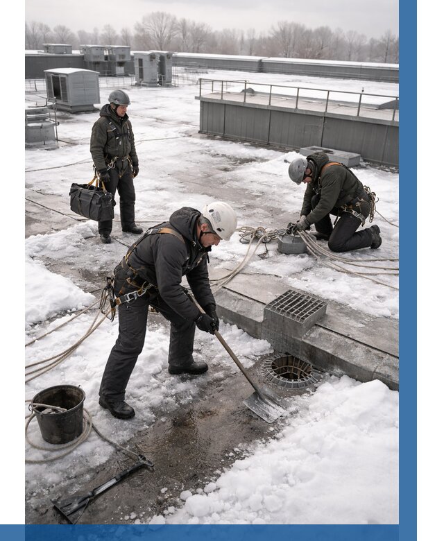 Абонентское обслуживание кровли зимой в Мурманске от 8226 р. | ВЫСОТНИК-Мрм