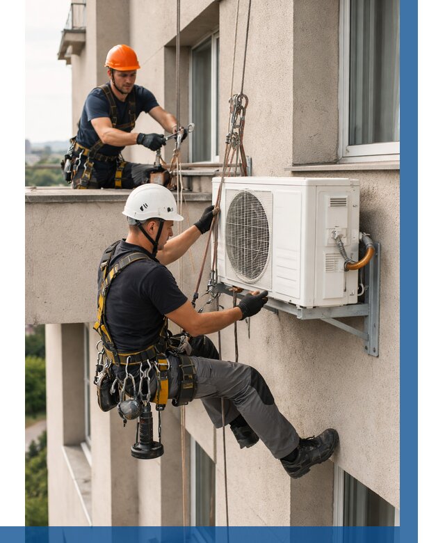 Монтаж внешнего блока кондиционера в Мурманске от 6683 р. | ВЫСОТНИК-Мрм