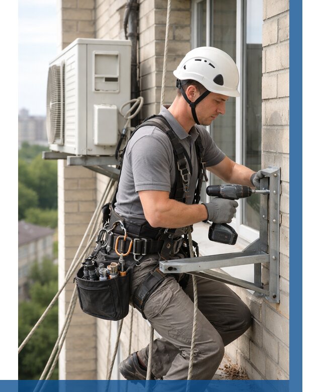 Установка кронштейнов кондиционера в Мурманске от 3599 р. | ВЫСОТНИК-Мрм