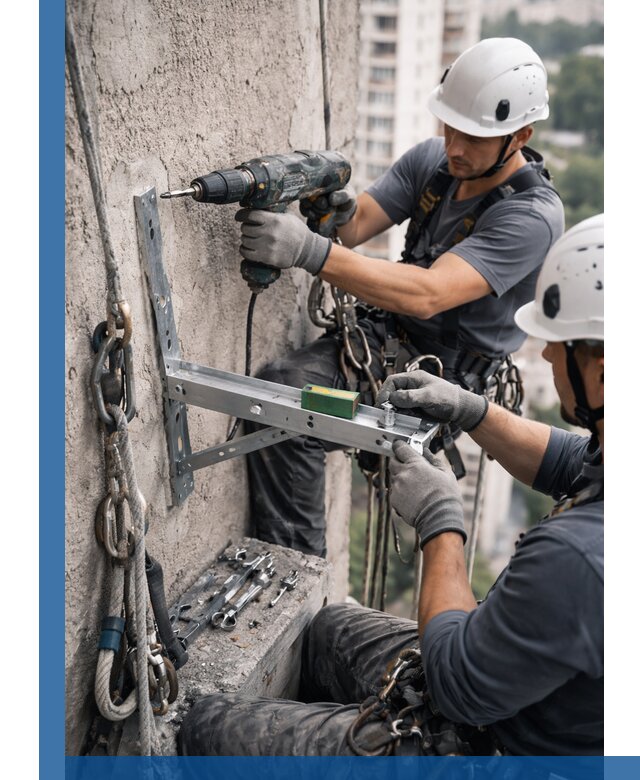 Установка кронштейнов кондиционера и крепежа в Мурманске