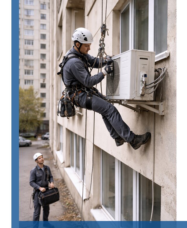 Демонтаж внешнего блока кондиционера в Мурманске профессионально