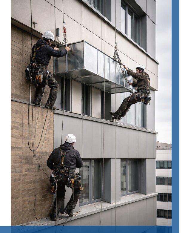 Монтаж воздуховодов на фасаде в Мурманске от 1542 р. | ВЫСОТНИК-Мрм