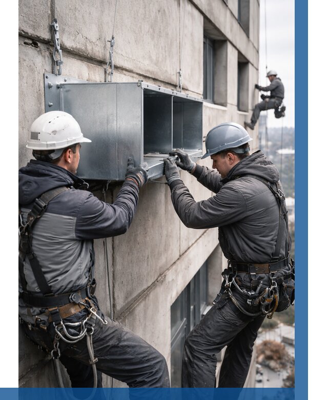 Монтаж вентиляционных коробов в Мурманске от 3085 р. | ВЫСОТНИК-Мрм