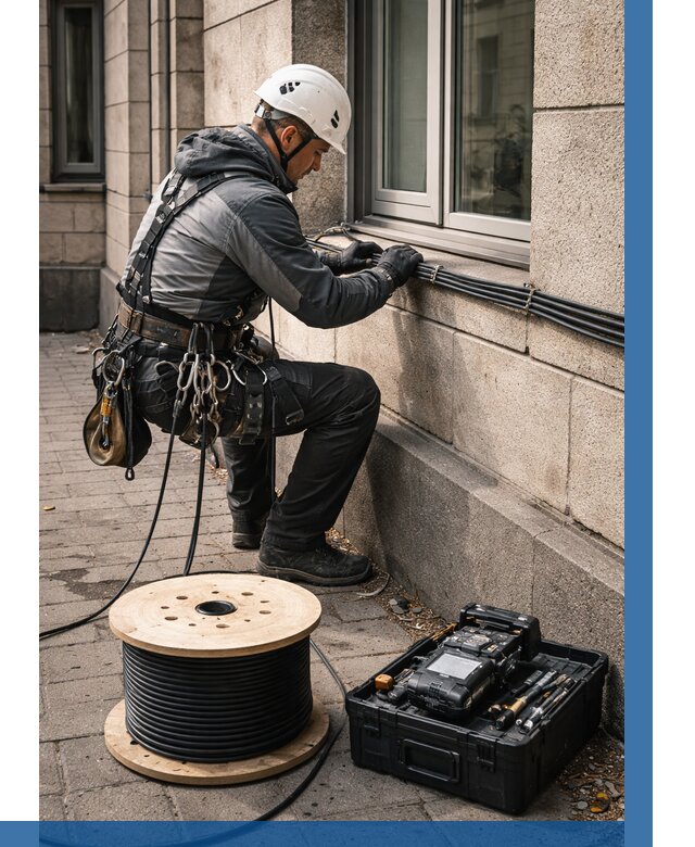 Прокладка оптоволоконного кабеля в Мурманске от 823 р. | ВЫСОТНИК-Мрм