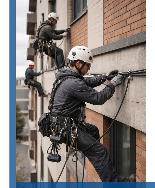 Крепление кабеля на фасаде монтаж и крепеж в Мурманске