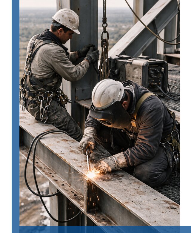 Высотные сварочные работы в Мурманске для промышленных объектов