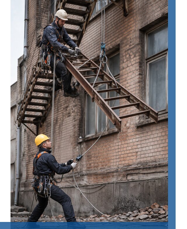 Демонтаж пожарной лестницы в Мурманске от 12338 р. | ВЫСОТНИК-Мрм