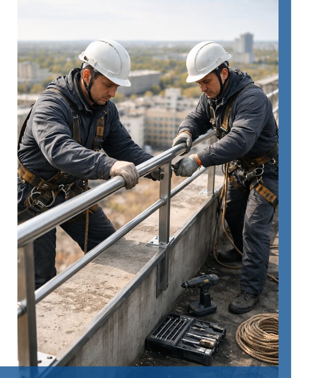 Монтаж перил на высоте в Мурманске от 2571 р. | ВЫСОТНИК-Мрм