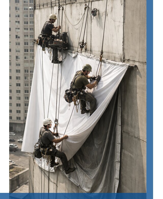 Замена баннерного полотна в Мурманске от 6683 р. | ВЫСОТНИК-Мрм—заказать