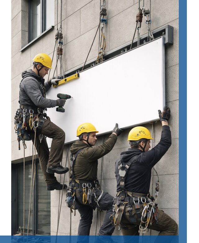 Монтаж рекламной вывески в Мурманске от 8226 р. | ВЫСОТНИК-Мрм