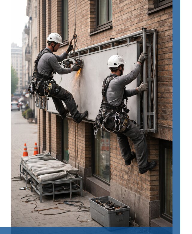 Демонтаж рекламной вывески в Мурманске от 6683 р. | ВЫСОТНИК-Мрм