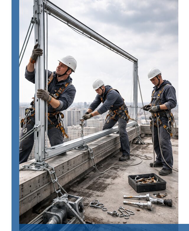 Монтаж крышных рекламных конструкций под ключ в Мурманске