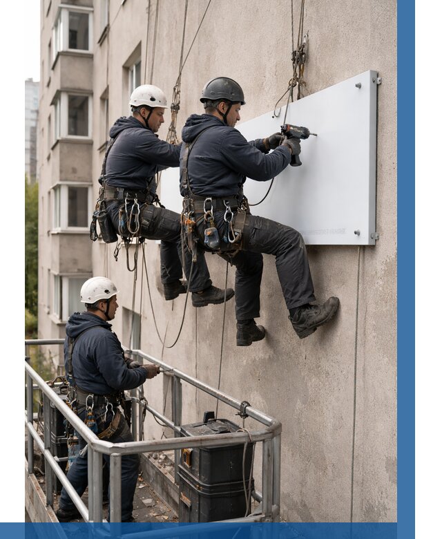 Монтаж табличек и указателей в Мурманске от 3599 р. | ВЫСОТНИК-Мрм